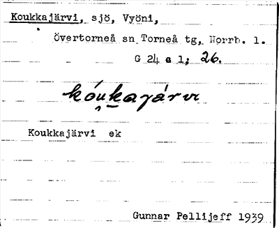Bild på arkivkortet för arkivposten Koukkajärvi