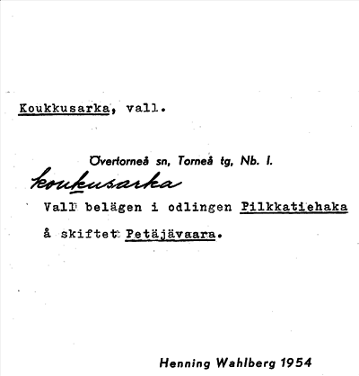 Bild på arkivkortet för arkivposten Koukkusarka