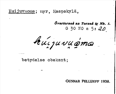 Bild på arkivkortet för arkivposten Kuijuvuoma