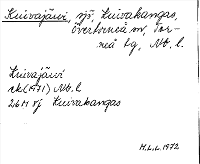 Bild på arkivkortet för arkivposten Kuivajärvi