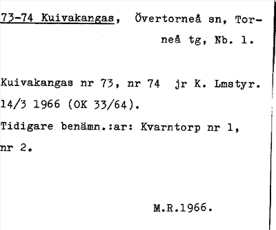 Bild på arkivkortet för arkivposten Kuivakangas