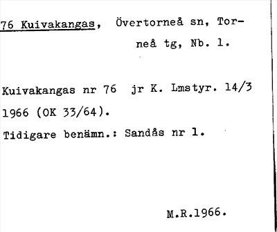 Bild på arkivkortet för arkivposten Kuivakangas