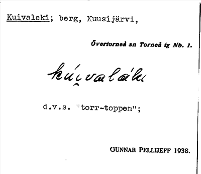 Bild på arkivkortet för arkivposten Kuivalaki