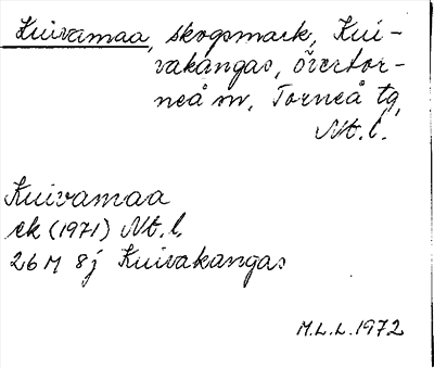 Bild på arkivkortet för arkivposten Kuivamaa