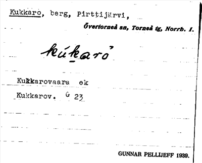 Bild på arkivkortet för arkivposten Kukkaro