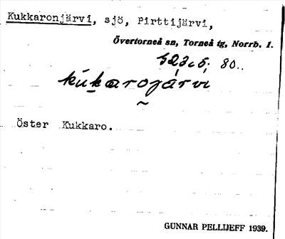 Bild på arkivkortet för arkivposten Kukkaronjärvi