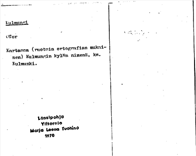 Bild på arkivkortet för arkivposten Kulmungi