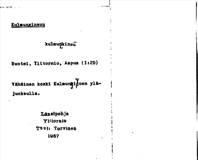Bild på arkivkortet för arkivposten Kulmunginsuu