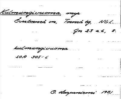 Bild på arkivkortet för arkivposten Kulmungivuoma