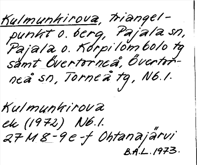 Bild på arkivkortet för arkivposten Kulmunkirova