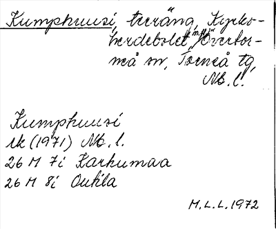 Bild på arkivkortet för arkivposten Kumphuusi