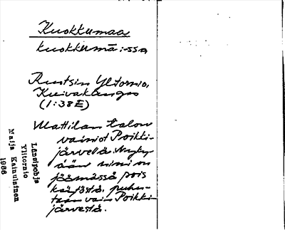 Bild på arkivkortet för arkivposten Kuokkumaa