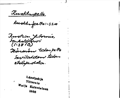 Bild på arkivkortet för arkivposten Kuokkupelto