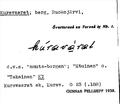 Bild på arkivkortet för arkivposten Kuravaarat