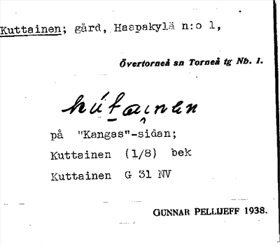 Bild på arkivkortet för arkivposten Kuttainen