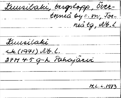 Bild på arkivkortet för arkivposten Kuusilaki