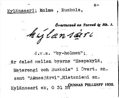 Bild på arkivkortet för arkivposten Kylänsaari