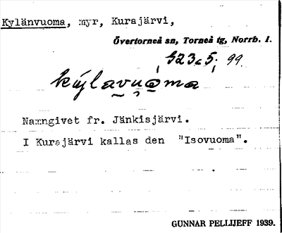 Bild på arkivkortet för arkivposten Kylänvuoma