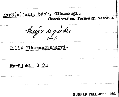 Bild på arkivkortet för arkivposten Kyrö(n)joki
