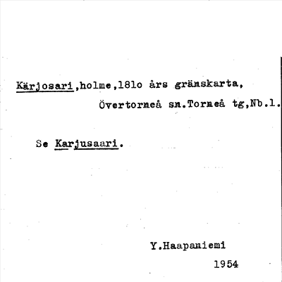 Bild på arkivkortet för arkivposten Kärjosari, se Karjusaari
