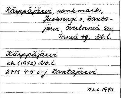 Bild på arkivkortet för arkivposten Kärppäjärvi