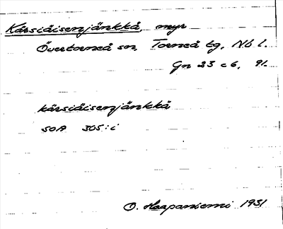Bild på arkivkortet för arkivposten Kärsiäisenjänkkä