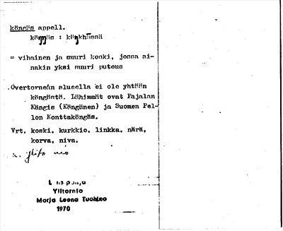 Bild på arkivkortet för arkivposten Köngäs