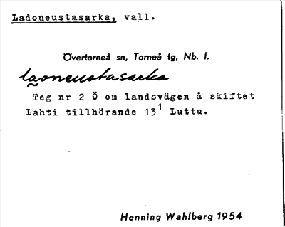 Bild på arkivkortet för arkivposten Ladoneustasarka