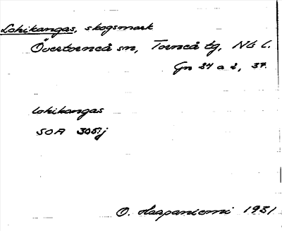 Bild på arkivkortet för arkivposten Lahikangas