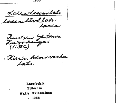 Bild på arkivkortet för arkivposten Lakka-Leevinlato