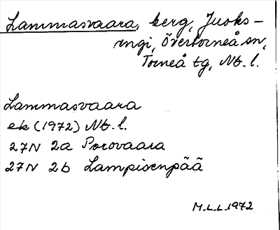 Bild på arkivkortet för arkivposten Lammasvaara