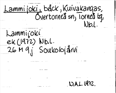 Bild på arkivkortet för arkivposten Lammijoki