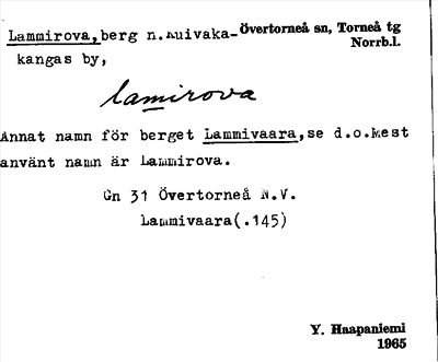 Bild på arkivkortet för arkivposten Lammirova