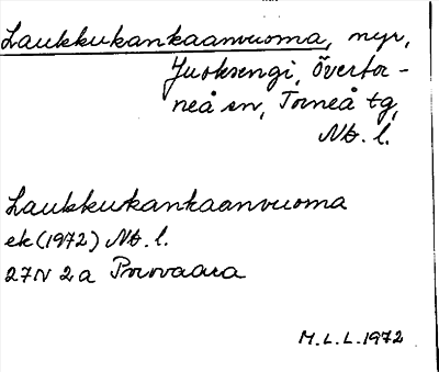 Bild på arkivkortet för arkivposten Laukkukankaanvuoma