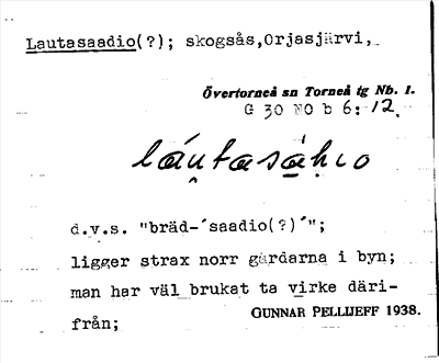 Bild på arkivkortet för arkivposten Lautasaadio(?)