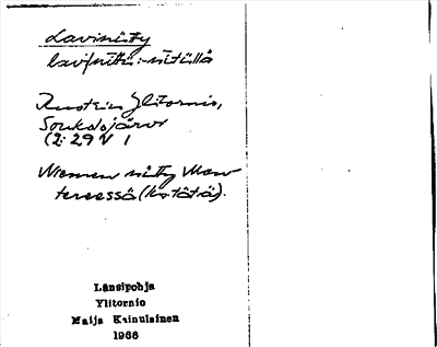 Bild på arkivkortet för arkivposten Lavinitty