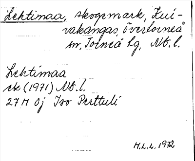 Bild på arkivkortet för arkivposten Lehtimaa