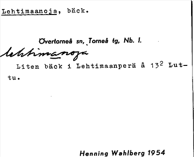 Bild på arkivkortet för arkivposten Lehtimaanoja