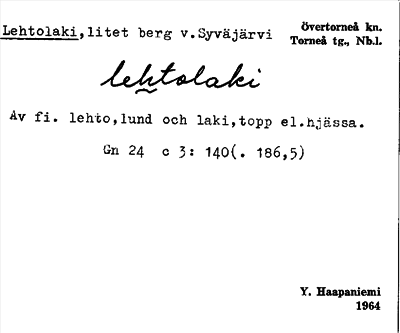 Bild på arkivkortet för arkivposten Lehtolaki
