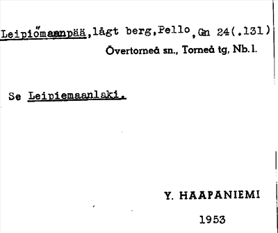 Bild på arkivkortet för arkivposten Leipiömaanpää, se Leipiemaanlaki