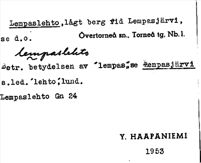 Bild på arkivkortet för arkivposten Lempaslehto