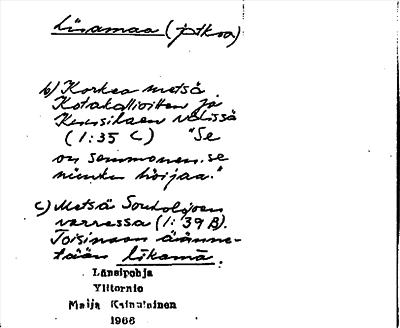 Bild på arkivkortet för arkivposten Liiamaa