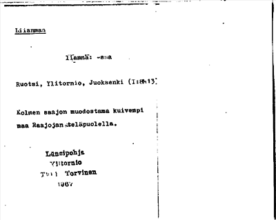 Bild på arkivkortet för arkivposten Liianmaa