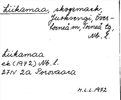 Bild på arkivkortet för arkivposten Liikamaa