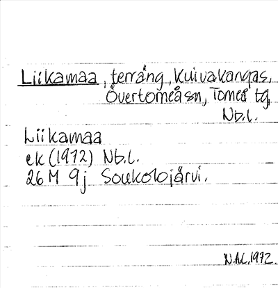 Bild på arkivkortet för arkivposten Liikamaa