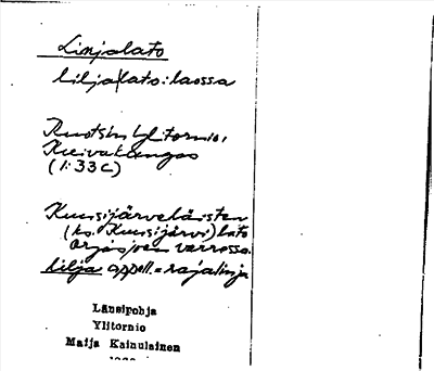 Bild på arkivkortet för arkivposten Linjalato