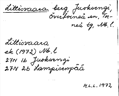 Bild på arkivkortet för arkivposten Littisvaara