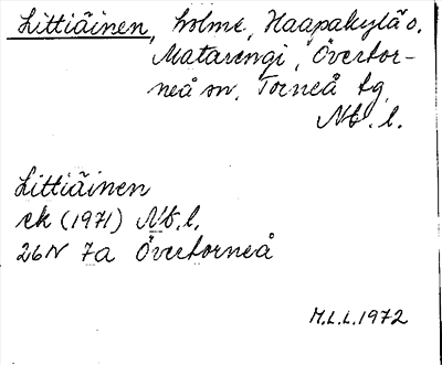 Bild på arkivkortet för arkivposten Littiäinen