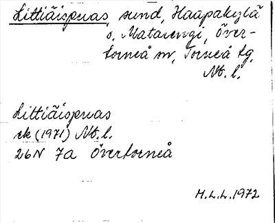 Bild på arkivkortet för arkivposten Littiäispuas