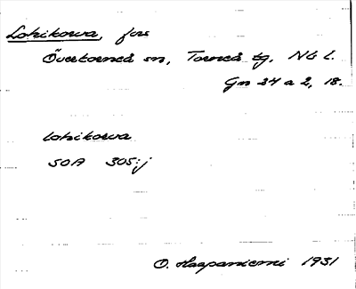 Bild på arkivkortet för arkivposten Lohikorva